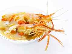 泰国食物汤姆百胜龚龙虾汤