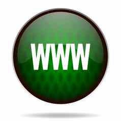 WWW绿色互联网图标