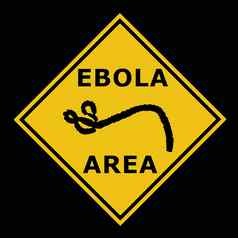 埃博拉病毒病毒危险警告区域象征标志