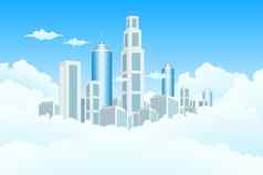 现代城市云