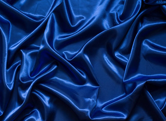 蓝色的缎丝绸织物