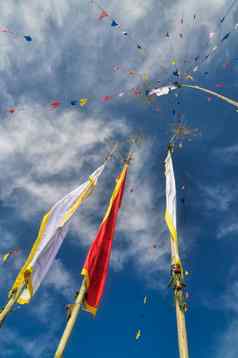 佛教祈祷旗帜尼泊尔