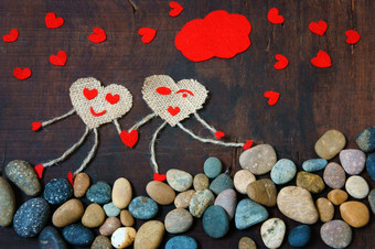情人节一天象征爱红色的心