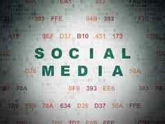 社会媒体概念社会媒体数字纸背景