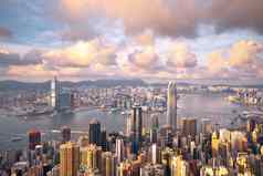 在香港香港具有里程碑意义的视图峰