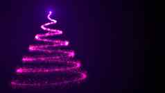 魔法圣诞节树假期摘要背景色彩斑斓的呈现
