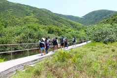 亚洲徒步旅行团队山在香港香港