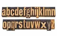 字母古董木类型