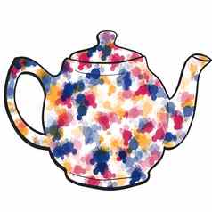 反复无常的彩色茶壶