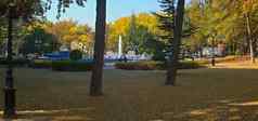 苏博蒂察塞尔维亚10月视图公园喷泉主要广场