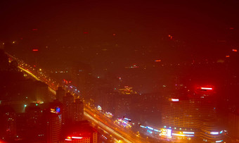 北京城市景观图像北京市中心《暮光之城》蓝色的小时
