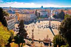 广场的人民国人民广场永恒的城市罗马视图