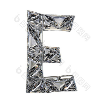 水晶三角字体。信渲染