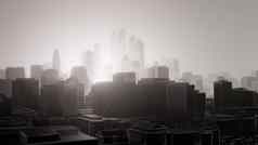 城市雾空气污染