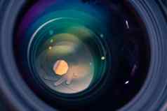 细节图片相机镜头孔径反反光涂层