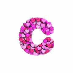 情人节信小粉红色的心字体。爱激情婚礼概念