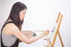 亚洲美国艺术家绘画画架