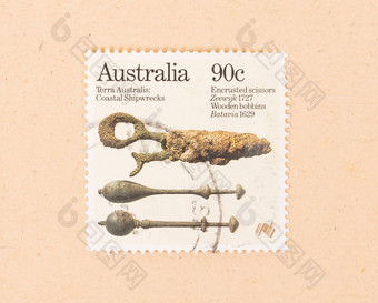 澳大利亚约邮票印刷澳大利亚显示事情