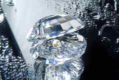 水晶壳牌珍珠玻璃