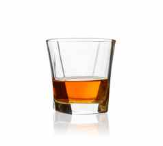 玻璃苏格兰威士忌威士忌孤立的白色背景