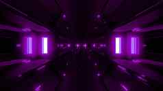 黑暗清洁科幻空间隧道走廊呈现背景壁纸