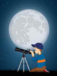 孩子望远镜