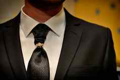 昂贵的西装经典领带奢侈品领带剪辑