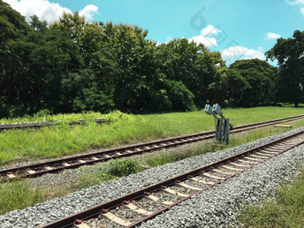 铁路跟踪农村场景泰国火车<strong>旅行路线</strong>