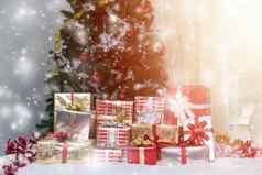 圣诞节礼物礼物盒子表格圣诞节三