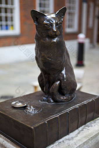 雕像撒母耳约翰<strong>逊</strong>的猫“霍奇”