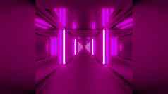 清洁粉红色的隧道走廊玻璃窗户插图背景壁纸设计