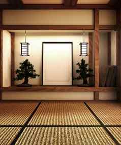 模拟设计具体地说日本风格空房间