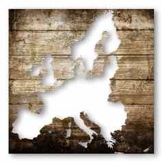欧洲地图木背景
