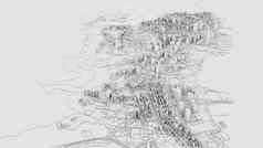 白色城市模型大纲插图