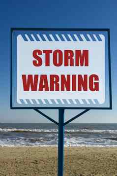 海滩警告风暴警告