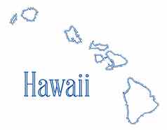 夏威夷状态大纲地图