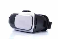 盒子虚拟现实眼镜孤立的白色背景