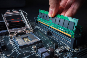 电子工程师电脑技术维护电脑硬件升级主板把内存主板电脑概念内存升级