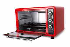 厨房红色的烤箱