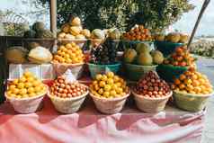 热带水果篮子水果市场