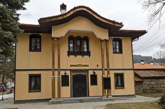 历史公<strong>共建</strong>筑古老的学校图书馆Koprivshtitsa小镇