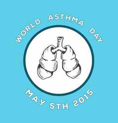 世界哮喘一天向量