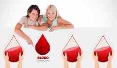 血捐赠标志指出