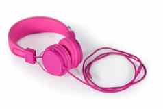粉红色的音乐耳机