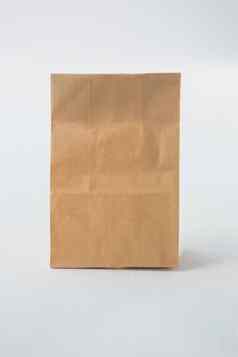 棕色（的）纸午餐袋