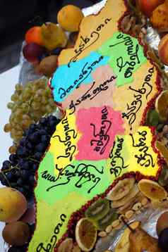 蛋糕地图共和国乔治亚州庆祝活动第比利索巴节日