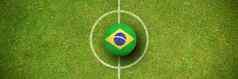 复合图像足球巴西颜色