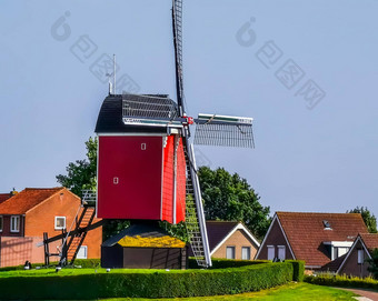 <strong>风车</strong>等级annaland村背景旅游小镇泽兰荷兰