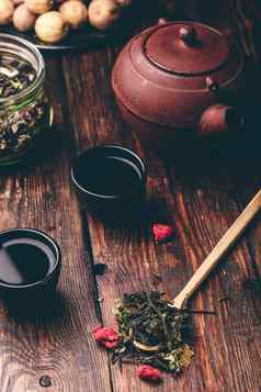 茶碗茶壶一匙的量树莓Herbal茶