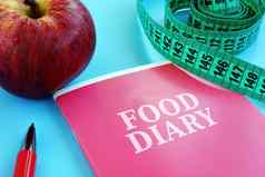 食物日记重量损失饮食苹果